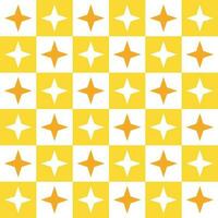 Yellow 4 point star. 4 point star pattern. 4 point star pattern background. 4 point star background. Seamless pattern. for backdrop, decoration, Gift wrapping vector