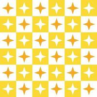 Yellow 4 point star. 4 point star pattern. 4 point star pattern background. 4 point star background. Seamless pattern. for backdrop, decoration, Gift wrapping vector