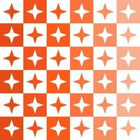 Orange 4 point star. 4 point star pattern. 4 point star pattern background. 4 point star background. Seamless pattern. for backdrop, decoration, Gift wrapping vector