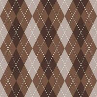 Brown argyle pattern. Argyle vector pattern. Argyle pattern. Seamless geometric pattern for clothing, wrapping paper, backdrop, background, gift card, sweater.