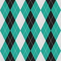 Black and green color argyle pattern. Argyle vector pattern. Argyle pattern. Seamless geometric pattern for clothing, wrapping paper, backdrop, background, gift card, sweater.