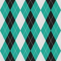 Black and green color argyle pattern. Argyle vector pattern. Argyle pattern. Seamless geometric pattern for clothing, wrapping paper, backdrop, background, gift card, sweater.