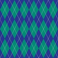 Navy blue and green color argyle pattern. Argyle vector pattern. Argyle pattern. Seamless geometric pattern for clothing, wrapping paper, backdrop, background, gift card, sweater.