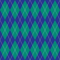 Navy blue and green color argyle pattern. Argyle vector pattern. Argyle pattern. Seamless geometric pattern for clothing, wrapping paper, backdrop, background, gift card, sweater.