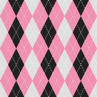 Black and pink color argyle pattern. Argyle vector pattern. Argyle pattern. Seamless geometric pattern for clothing, wrapping paper, backdrop, background, gift card, sweater.