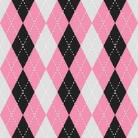 Black and pink color argyle pattern. Argyle vector pattern. Argyle pattern. Seamless geometric pattern for clothing, wrapping paper, backdrop, background, gift card, sweater.