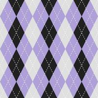 Black and purple color argyle pattern. Argyle vector pattern. Argyle pattern. Seamless geometric pattern for clothing, wrapping paper, backdrop, background, gift card, sweater.