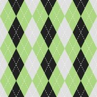 Black and light green color argyle pattern. Argyle vector pattern. Argyle pattern. Seamless geometric pattern for clothing, wrapping paper, backdrop, background, gift card, sweater.