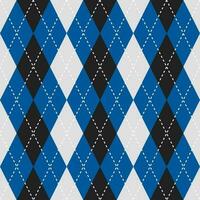 Black and blue color argyle pattern. Argyle vector pattern. Argyle pattern. Seamless geometric pattern for clothing, wrapping paper, backdrop, background, gift card, sweater.