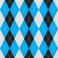 Black and blue color argyle pattern. Argyle vector pattern. Argyle pattern. Seamless geometric pattern for clothing, wrapping paper, backdrop, background, gift card, sweater.