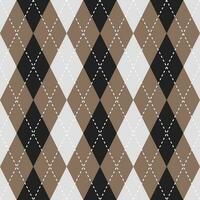 Black and brown color argyle pattern. Argyle vector pattern. Argyle pattern. Seamless geometric pattern for clothing, wrapping paper, backdrop, background, gift card, sweater.