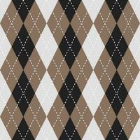 Black and brown color argyle pattern. Argyle vector pattern. Argyle pattern. Seamless geometric pattern for clothing, wrapping paper, backdrop, background, gift card, sweater.