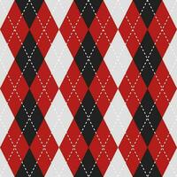 Black and red color argyle pattern. Argyle vector pattern. Argyle pattern. Seamless geometric pattern for clothing, wrapping paper, backdrop, background, gift card, sweater.
