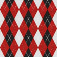 Black and red color argyle pattern. Argyle vector pattern. Argyle pattern. Seamless geometric pattern for clothing, wrapping paper, backdrop, background, gift card, sweater.