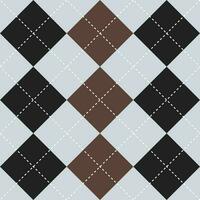 Black and brown color argyle pattern. Argyle vector pattern. Argyle pattern. Seamless geometric pattern for clothing, wrapping paper, backdrop, background, gift card, sweater.