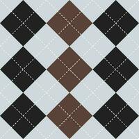 Black and brown color argyle pattern. Argyle vector pattern. Argyle pattern. Seamless geometric pattern for clothing, wrapping paper, backdrop, background, gift card, sweater.