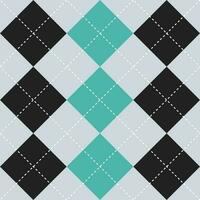 Black and green color argyle pattern. Argyle vector pattern. Argyle pattern. Seamless geometric pattern for clothing, wrapping paper, backdrop, background, gift card, sweater.