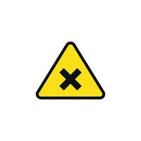 Irritant hazard caution warning symbol design vector