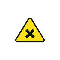 Irritant hazard caution warning symbol design vector