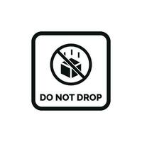 Do not drop packaging mark icon symbol vector