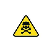 Toxic hazard caution warning symbol design vector