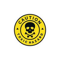 Toxic hazard caution warning symbol design vector