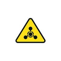 Chemical weapon caution warning symbol design vector