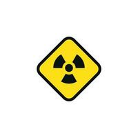 Radiation area caution warning symbol design vector