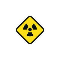 Radiation area caution warning symbol design vector