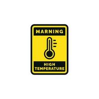 High temperature caution warning symbol design vector