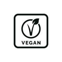 vegano embalaje marca icono símbolo vector