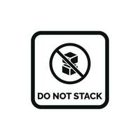 Do not stack packaging mark icon symbol vector