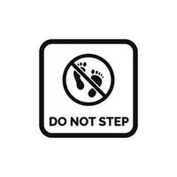 Do not step packaging mark icon symbol vector