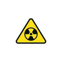 Radiation area caution warning symbol design vector