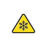 extremo frío precaución advertencia símbolo diseño vector
