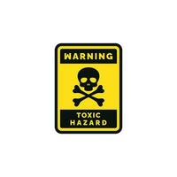 Toxic hazard caution warning symbol design vector