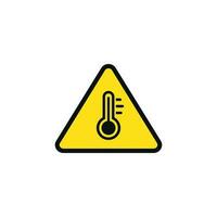 High temperature caution warning symbol design vector