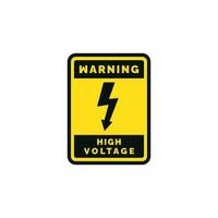 alto voltaje precaución advertencia símbolo diseño vector