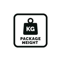 Package weight packaging mark icon symbol vector