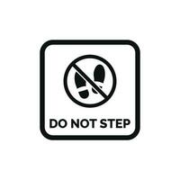 Do not step packaging mark icon symbol vector