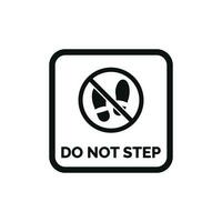 Do not step packaging mark icon symbol vector