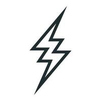 Lightning icon vector isolated on white