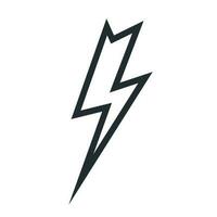 Lightning icon vector isolated on white background