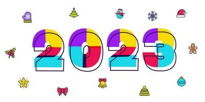 2020 celebration banner colorful flat style vector