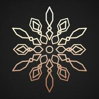 Snowflake gold color style isolated on background vector