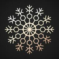 Snowflake gold color style isolated on background vector