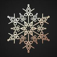 Snowflake vector gold luxury style isolated