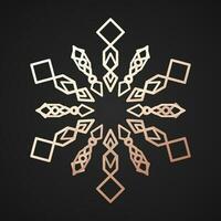 Snowflake gold color style isolated on background vector