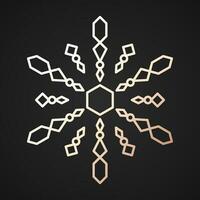 Snowflake gold luxury style isolated vector