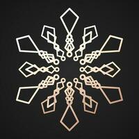 Snowflake vector gold luxury style isolated